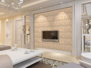 菏泽效果图设计,简欧电视背景墙 菏泽效果图设计,简欧电视背景墙